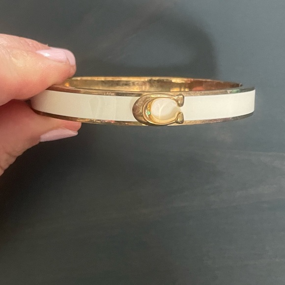 White and gold coach bangle - Picture 4 of 4